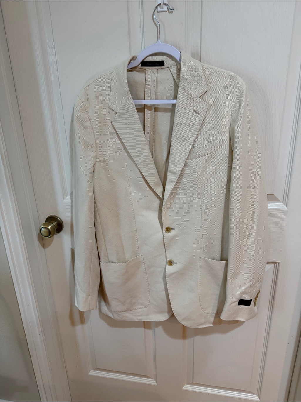 Todd Snyder Cream Cotton Blazer Sz 40l. New